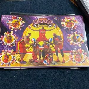 harlem wizards signed poster
